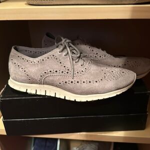 Women’s size 6, grey suede, cole Haan sneakers